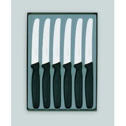 Coffret ménagère Victorinox Swissclassic noir - 6 couteaux de table et 6  fourchettes