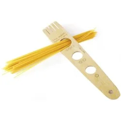 Doseur et fourchette à spaghettis hêtre naturel 30cm